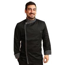 Carica l&#39;immagine nel visualizzatore di Gallery, Giacca da chef &quot;cook&quot; NERO con automatici cod: 7760
