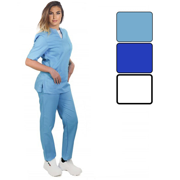 Divisa da lavoro donna, scollo 