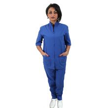 Carica l&#39;immagine nel visualizzatore di Gallery, Divisa da lavoro,unisex, zip collo coreano &quot;colore blu royal&quot; cod: 1912
