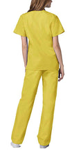 Carica l&#39;immagine nel visualizzatore di Gallery, Divisa da lavoro,completa,unisex,collo V  &quot;giallo&quot; cod: 1512
