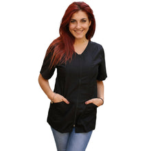 Carica l'immagine nel visualizzatore di Gallery, Casacca zip nero MM cod: 6930
