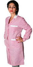 Carica l&#39;immagine nel visualizzatore di Gallery, camice da lavoro, lungo quadretto rosa ML cod:7456
