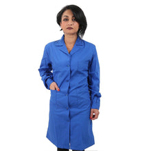 Carica l&#39;immagine nel visualizzatore di Gallery, camice da lavoro donna,ml lungo &quot;blu royal&quot; Cod:7104
