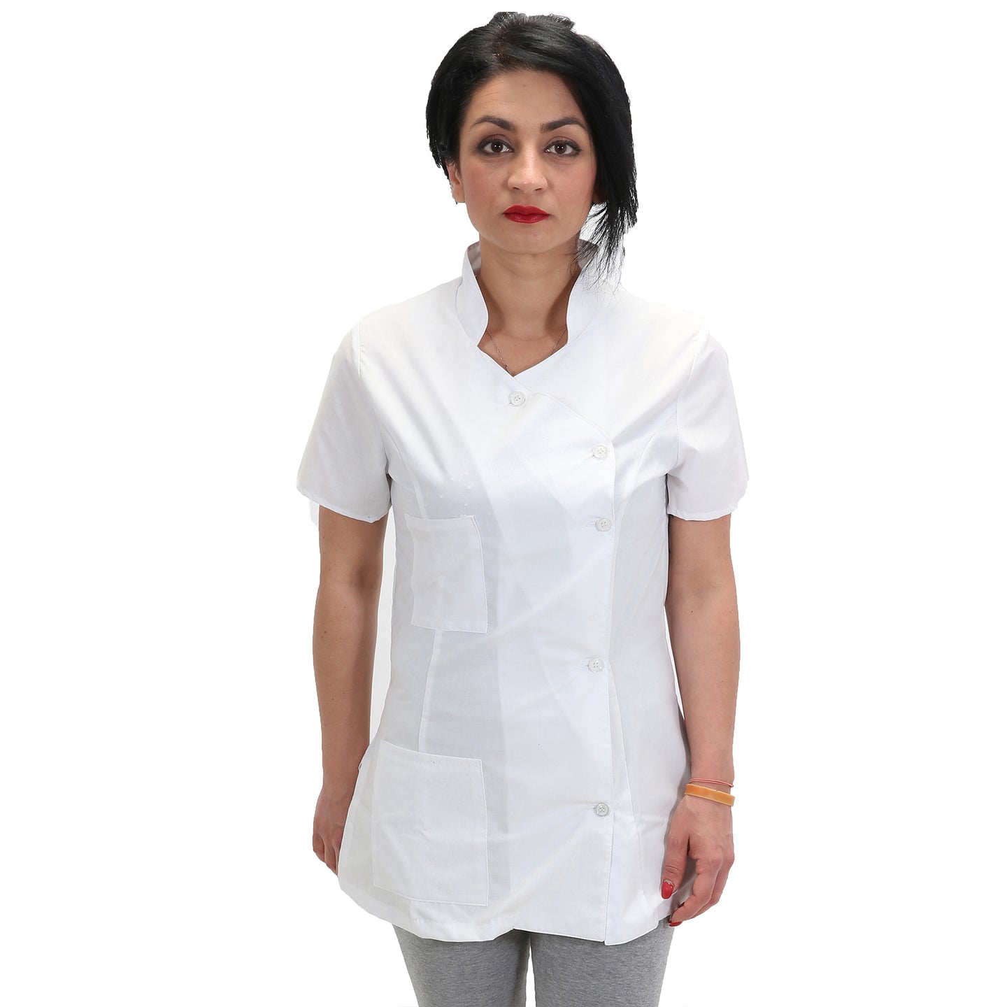 Casacca da lavoro,camice slim bianco 