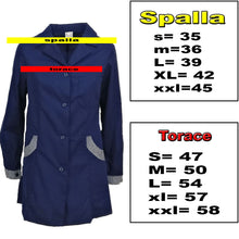 Carica l&#39;immagine nel visualizzatore di Gallery, Camice da lavoro donna,casacca slim,divisa &quot;blu scuro&quot; Cod:161020
